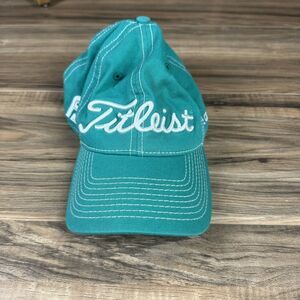 Footjoy Titleist Golf Hat Cap Strapback ProV 1 Spellout Logo PGA Green‎ Men’s